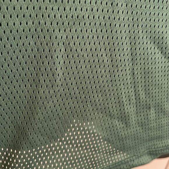 Nwot Vtg 80s Gator Athletics dark green mesh jersey T-shirt with white trim - Picture 4 of 8